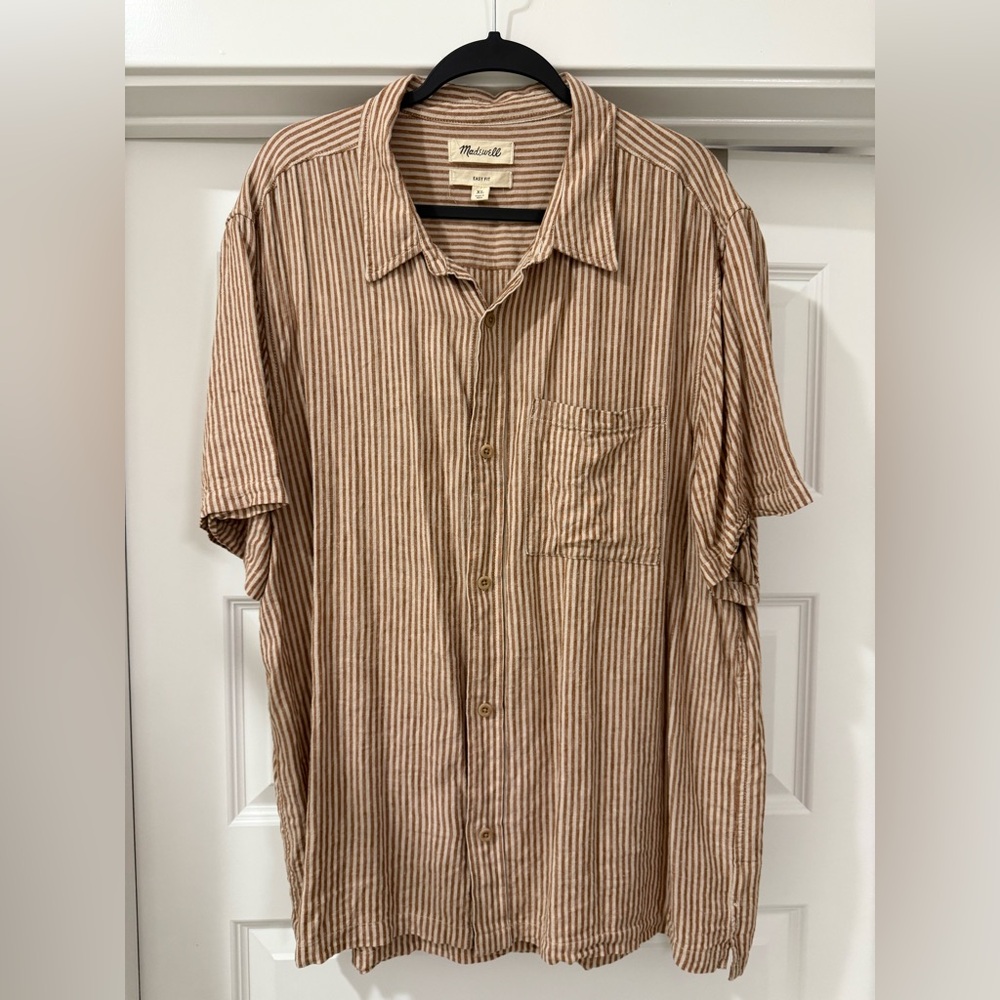 Madewell Striped Cotton-Linen Blend Shirt